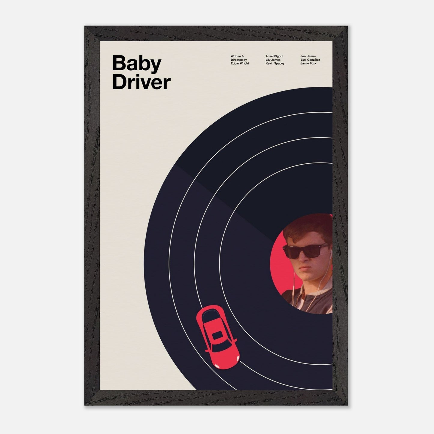 Baby Driver Black Wood 12x18