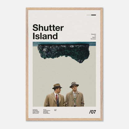 Shutter Island wood framed poster