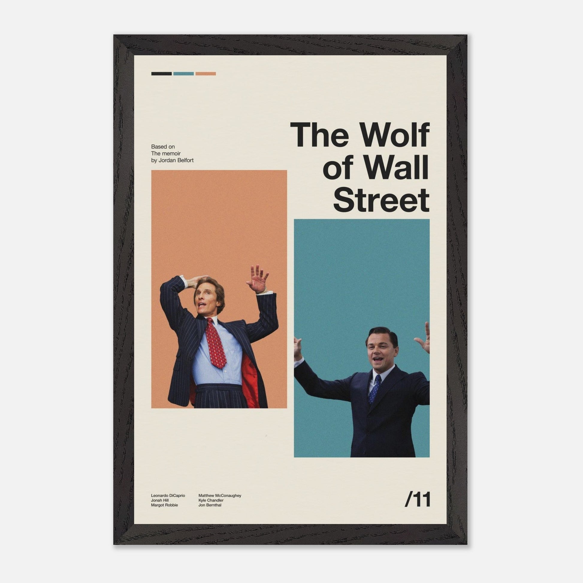 The Wolf of Wall Street Black Wood 12x18