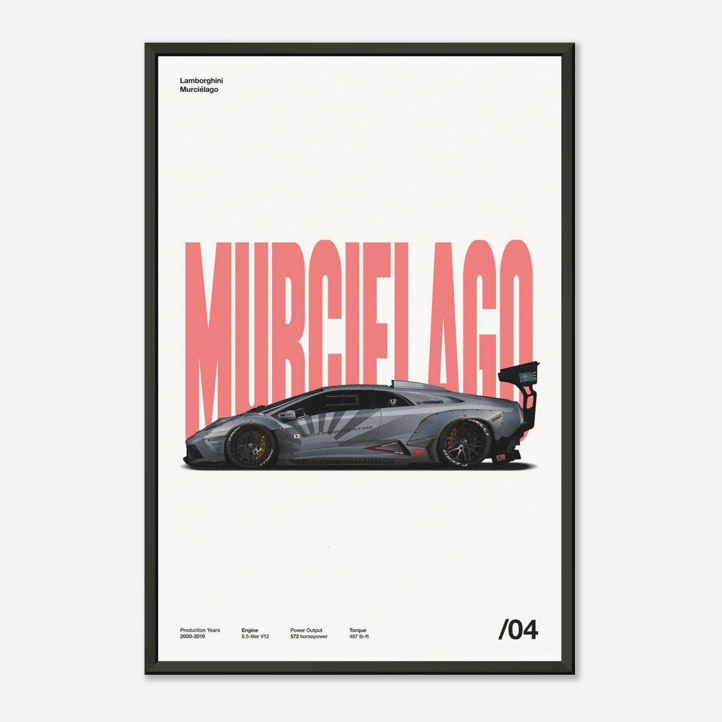 Lamborghini Murciélago Metal 12x18