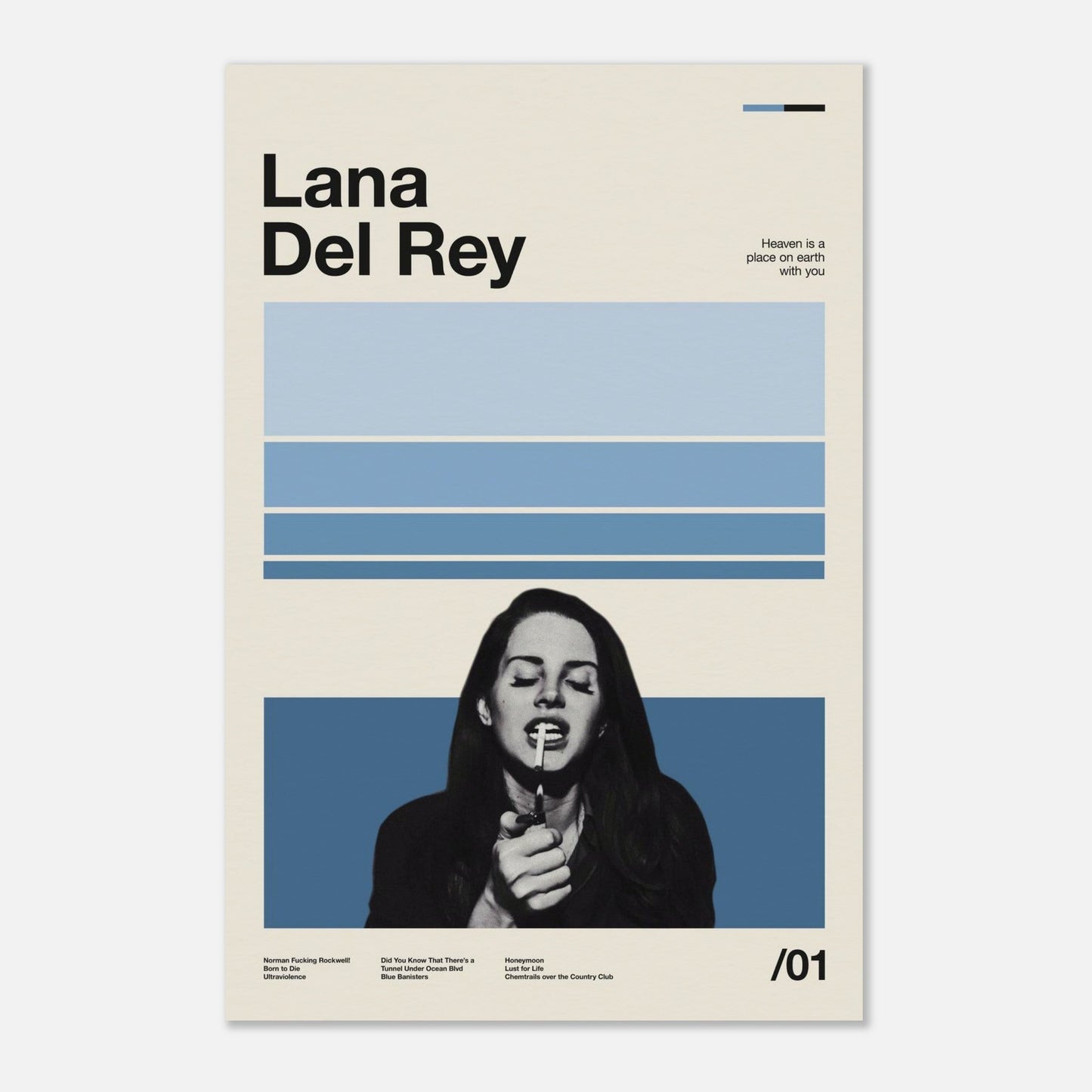 Lana Del Rey No Frame 24x36
