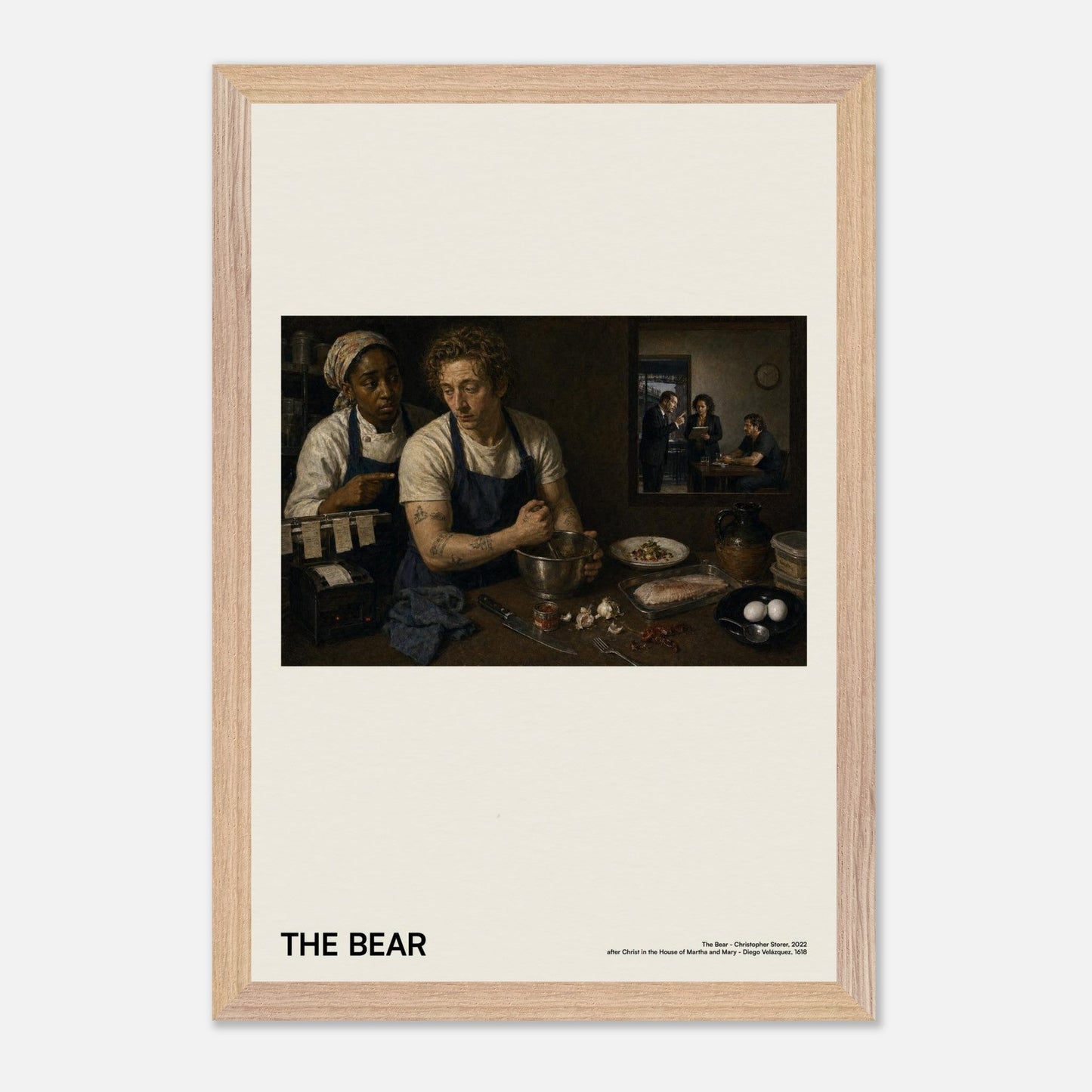 The Bear Natural Wood 12x18