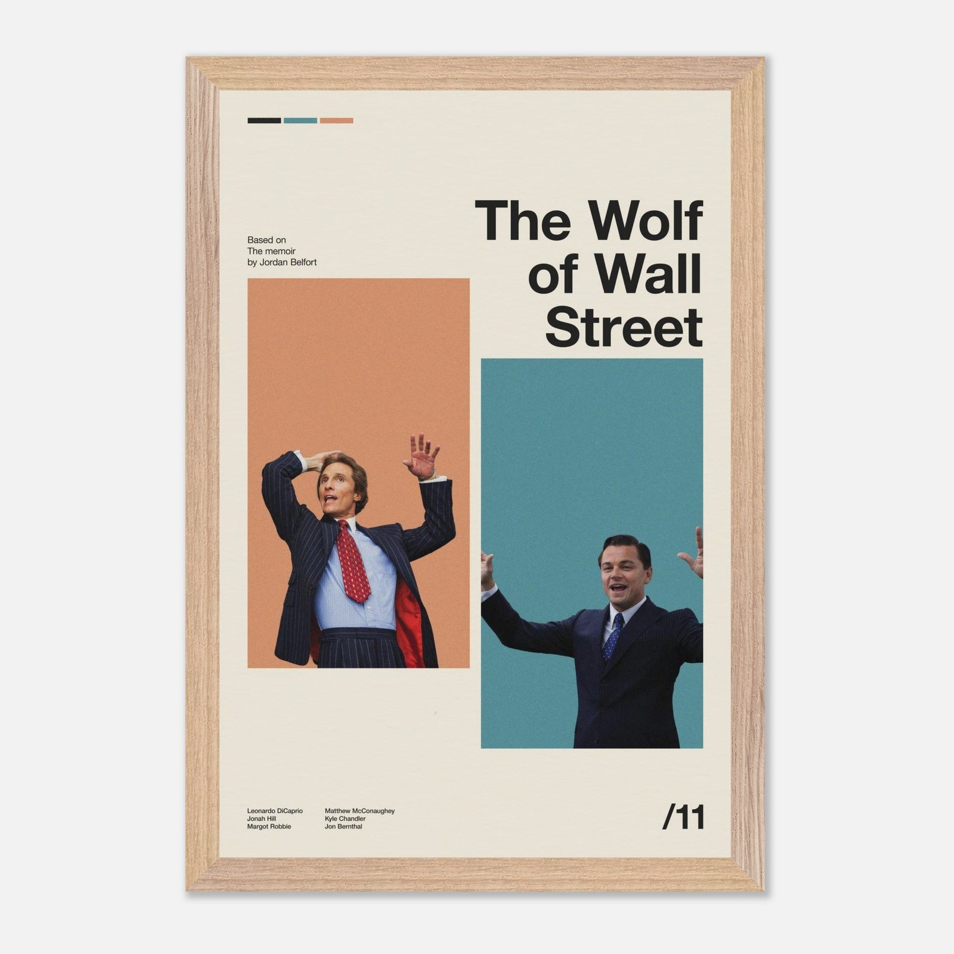 The Wolf of Wall Street Natural Wood 12x18