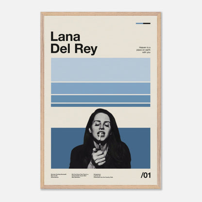 Lana Del Rey Natural Wood 24x36