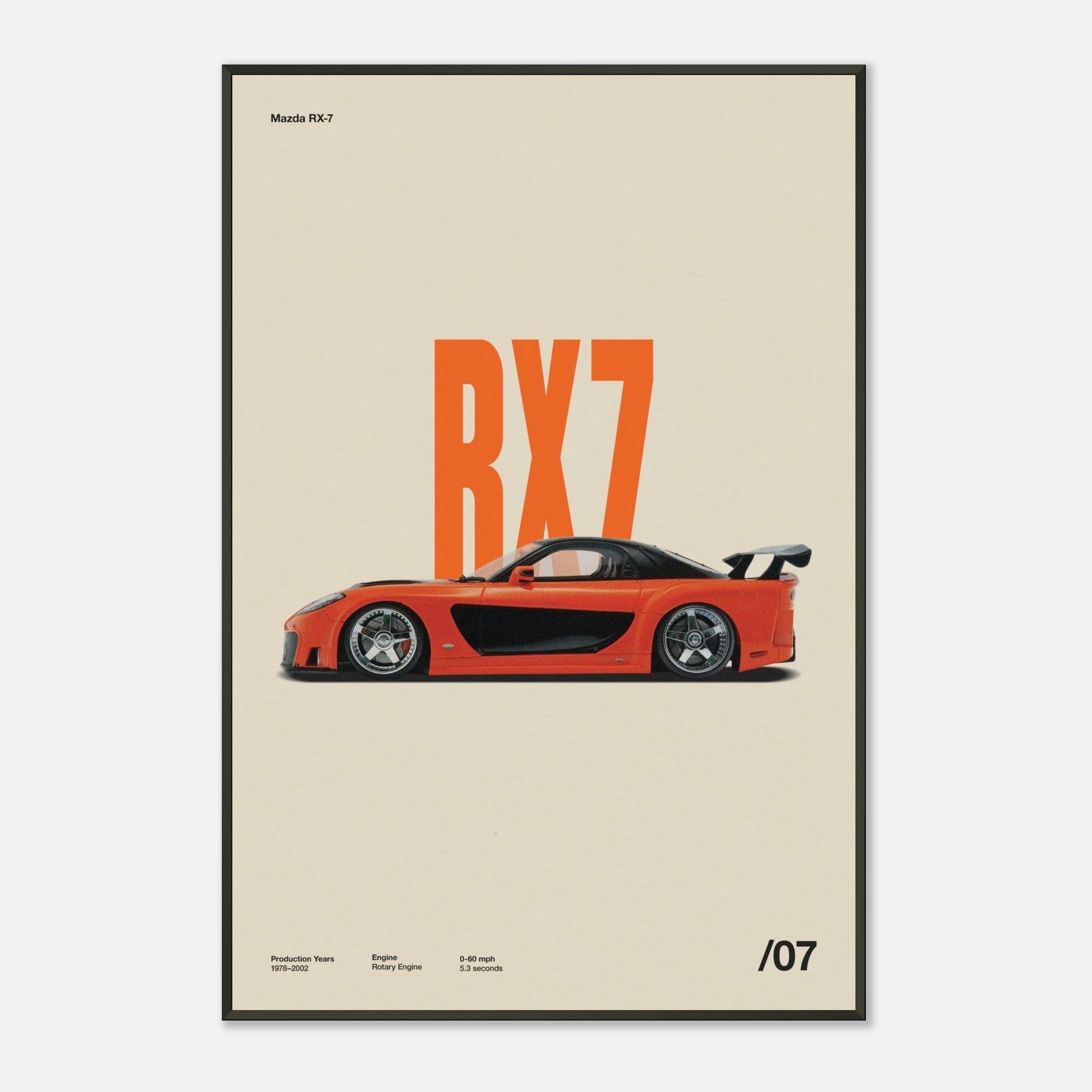 Mazda RX-7 Metal 24x36