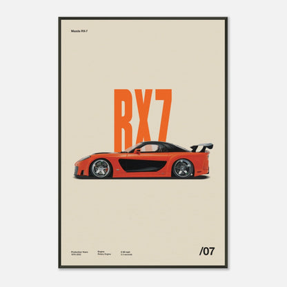 Mazda RX-7 Metal 24x36