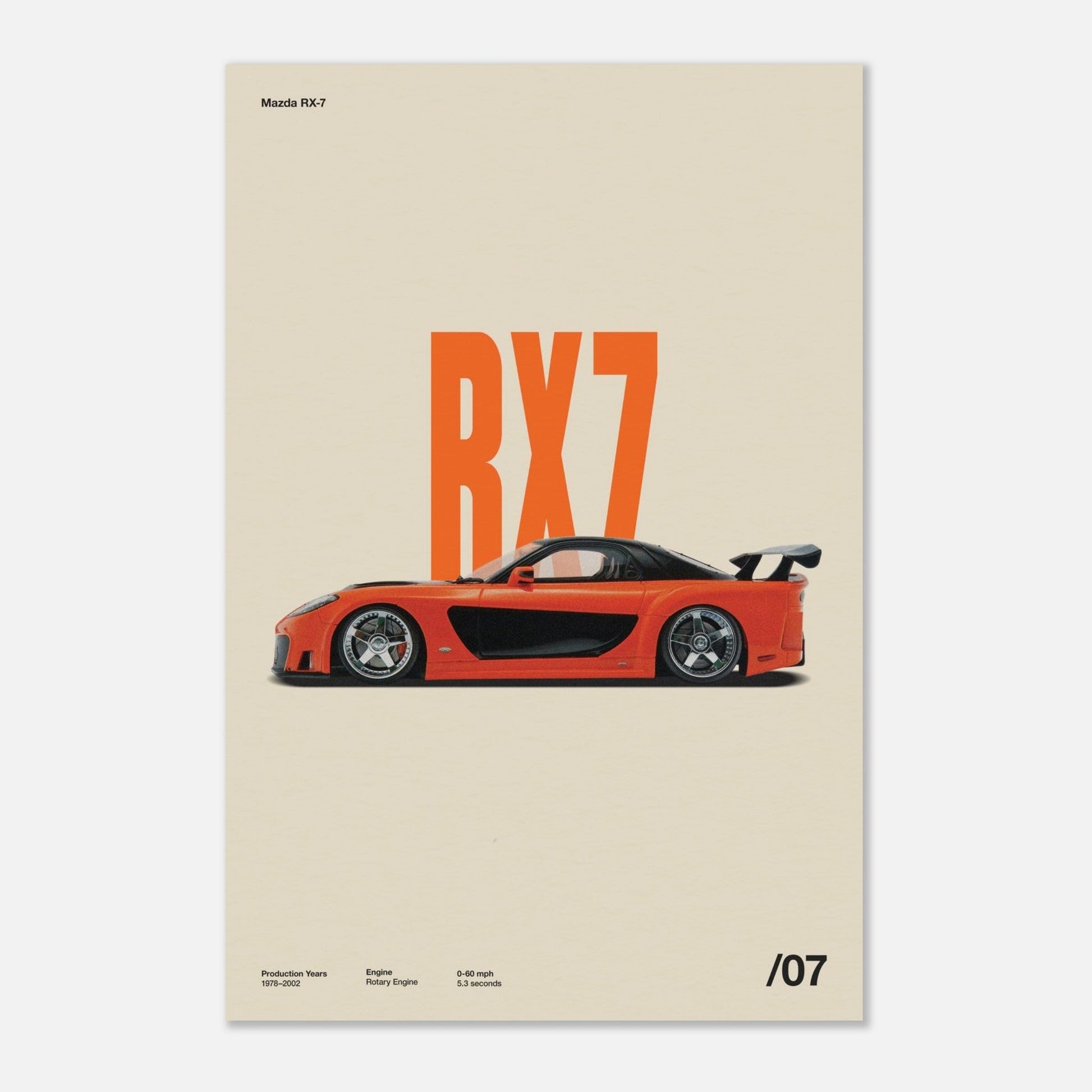 Mazda RX-7 No Frame 12x18