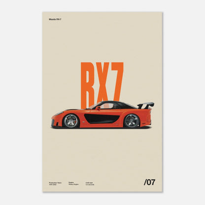 Mazda RX-7 No Frame 12x18