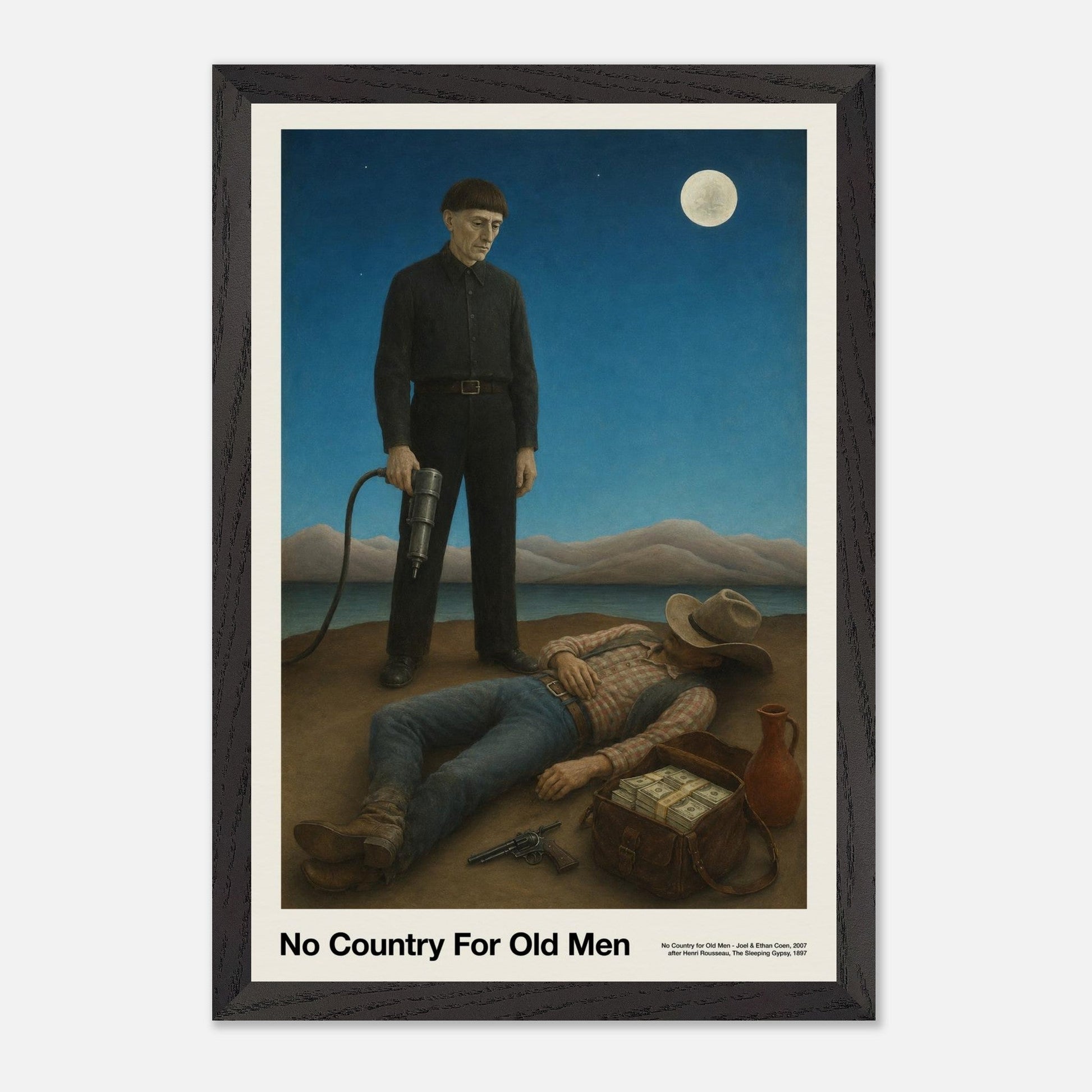 No Country For Old Men Black Wood 12x18