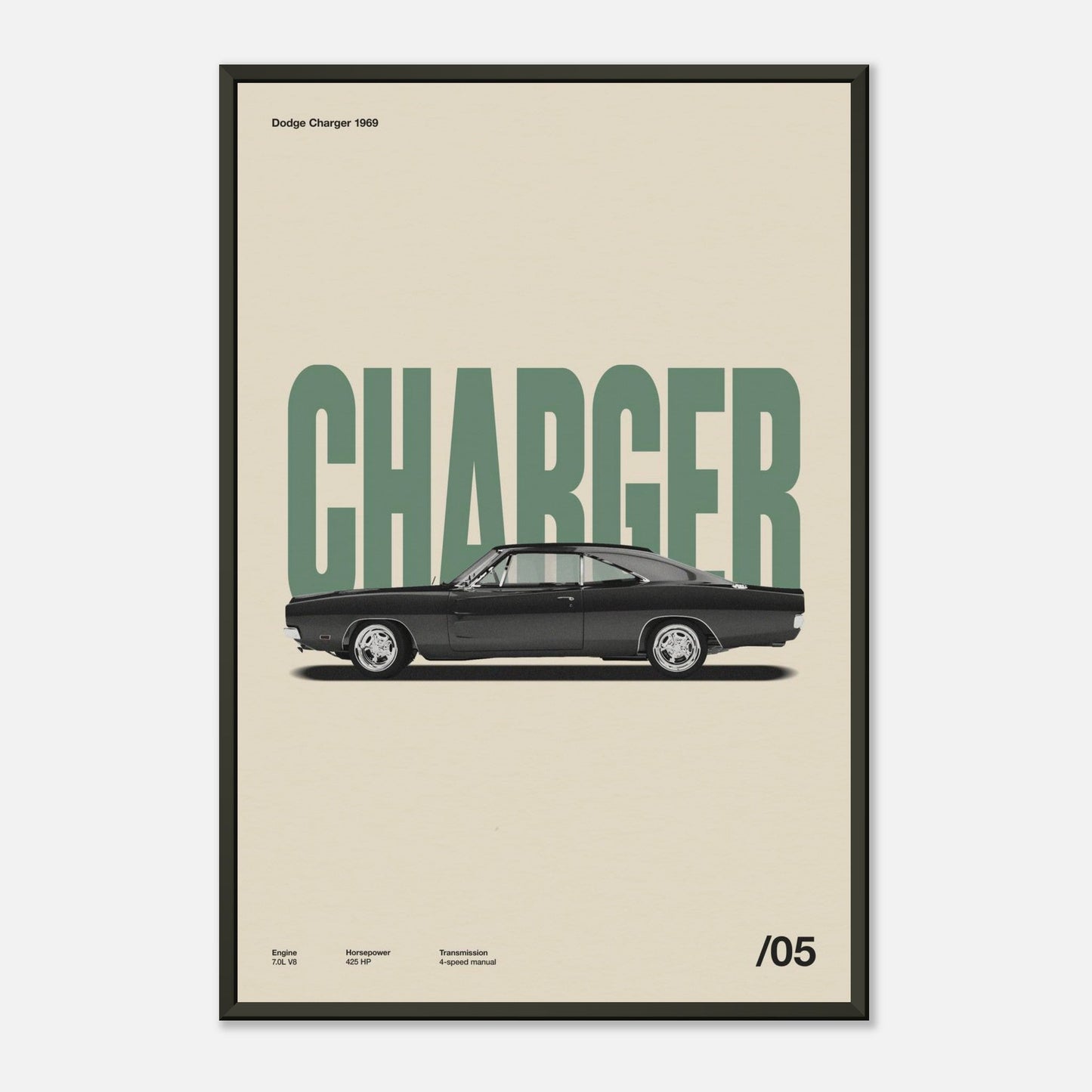 Dodge Charger 1969 Metal 16x24