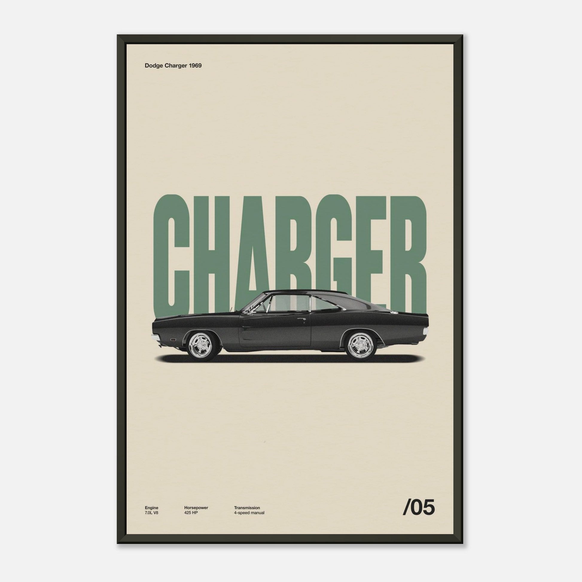 Dodge Charger 1969 Metal 16x24