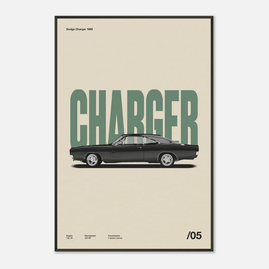 Dodge Charger 1969 Metal 24x36