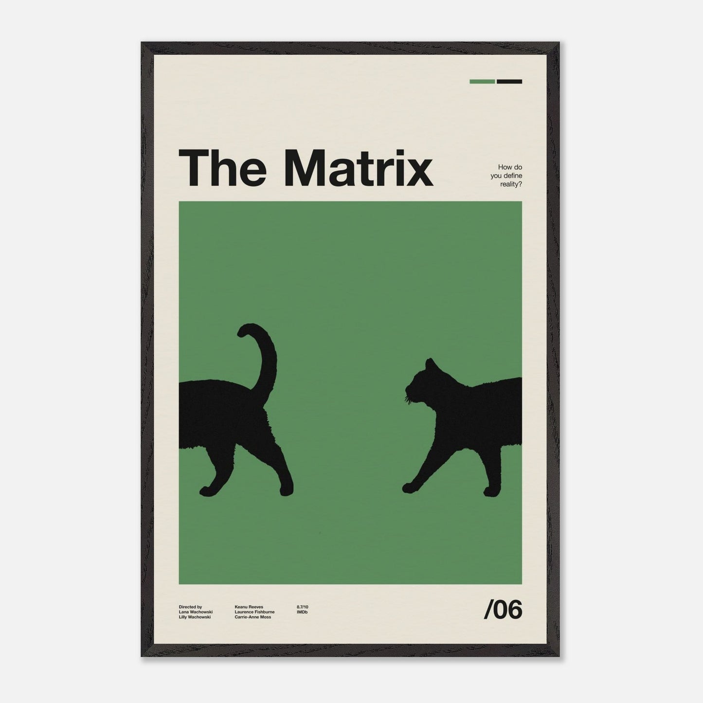 The Matrix Black Wood 24x36