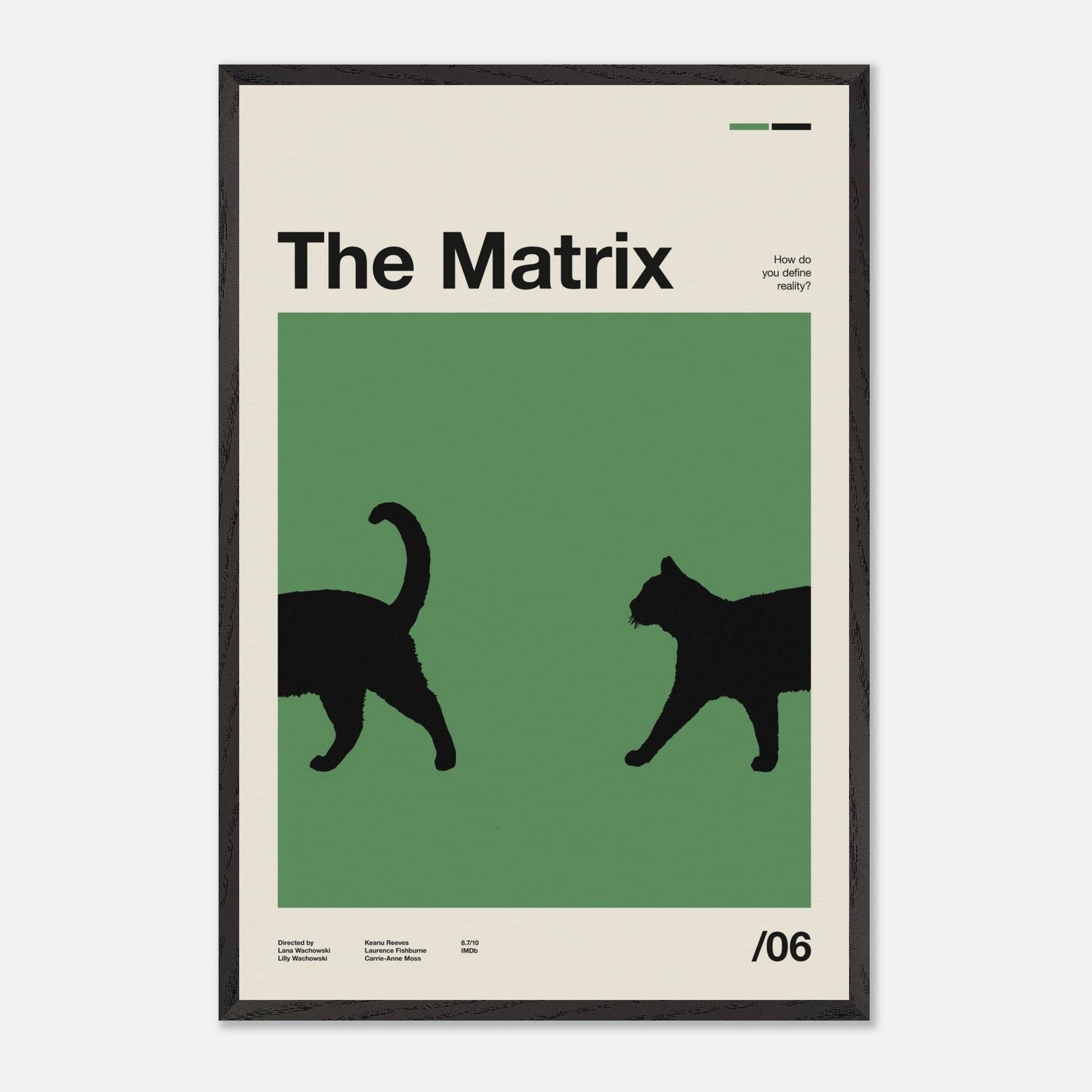 The Matrix Black Wood 24x36
