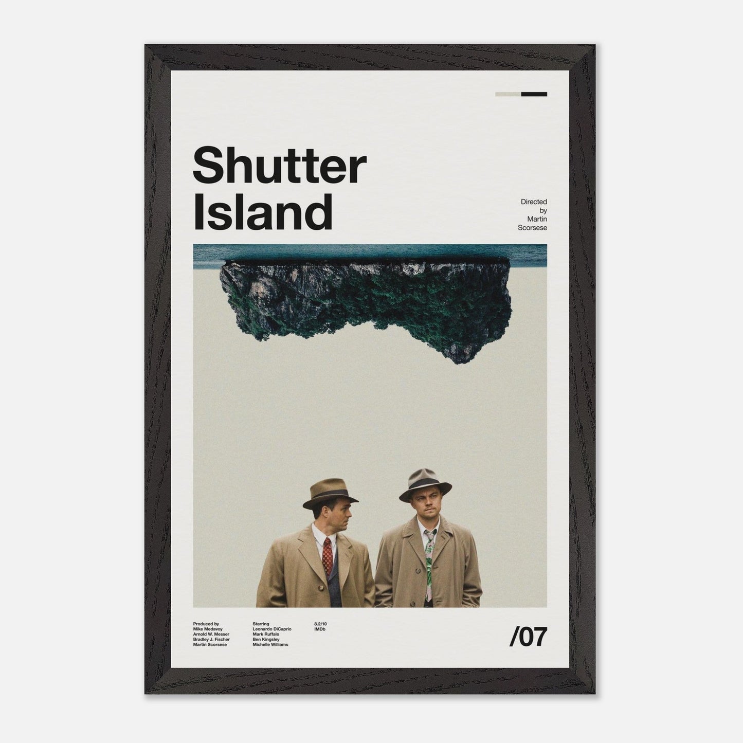 Shutter Island wood framed poster room view