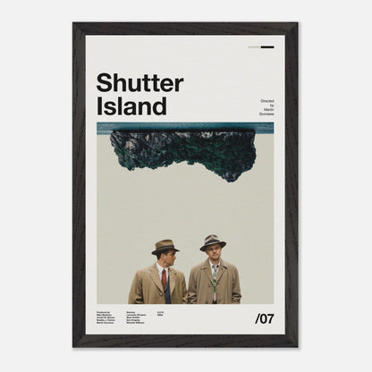 Shutter Island wood framed poster room view