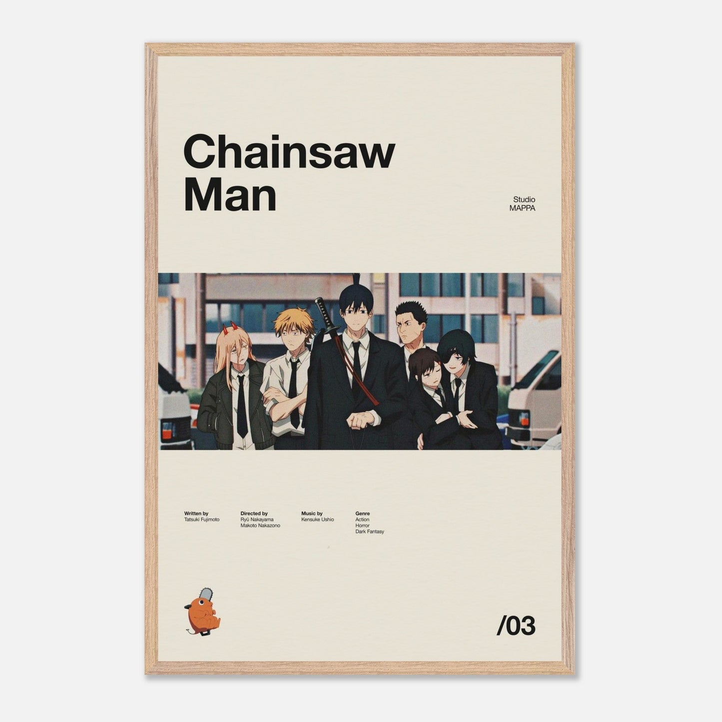 Chainsaw Man Natural Wood 24x36