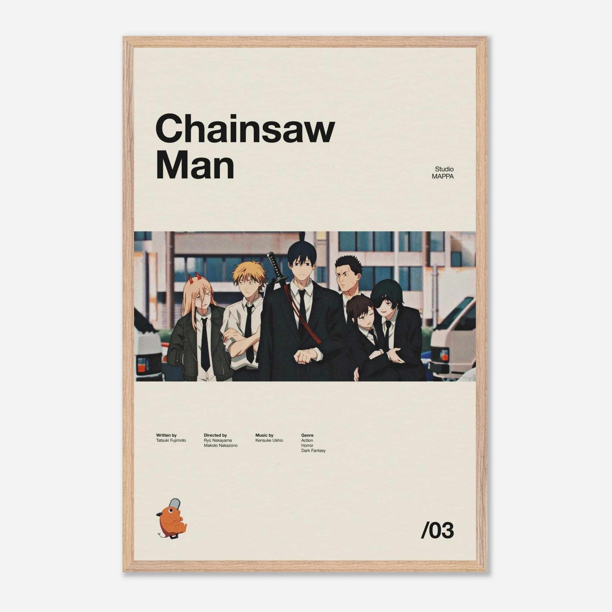 Chainsaw Man Natural Wood 24x36