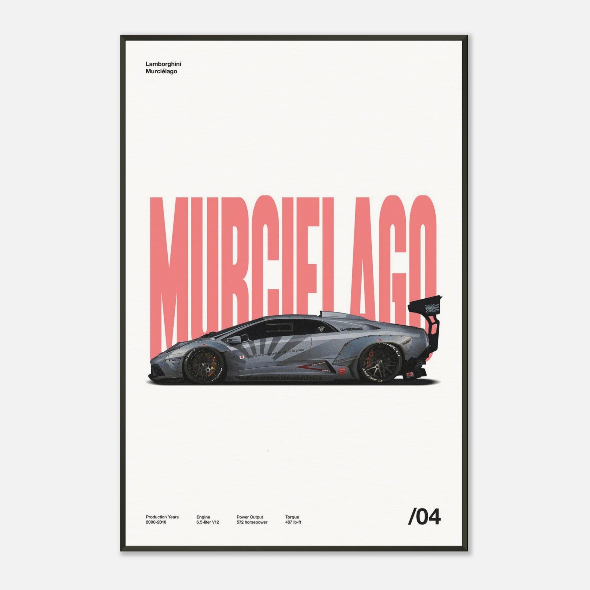 Lamborghini Murciélago Metal 24x36