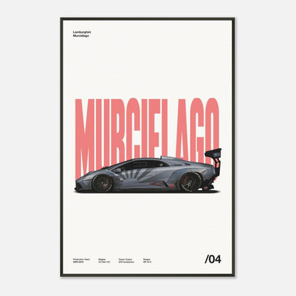 Lamborghini Murciélago Metal 24x36