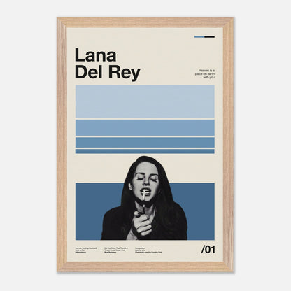 Lana Del Rey Natural Wood 12x18