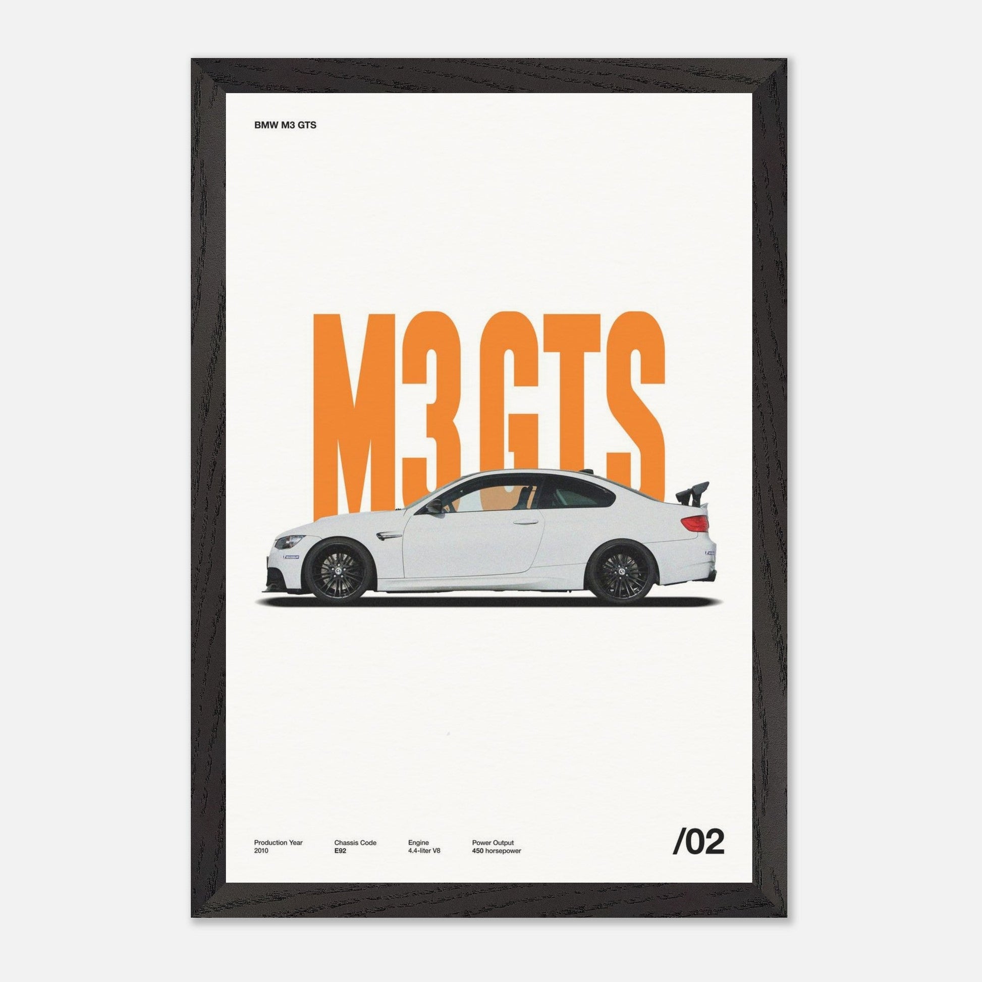 BMW M3 GTS Black Wood 12x18