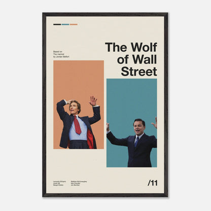 The Wolf of Wall Street Black Wood 24x36