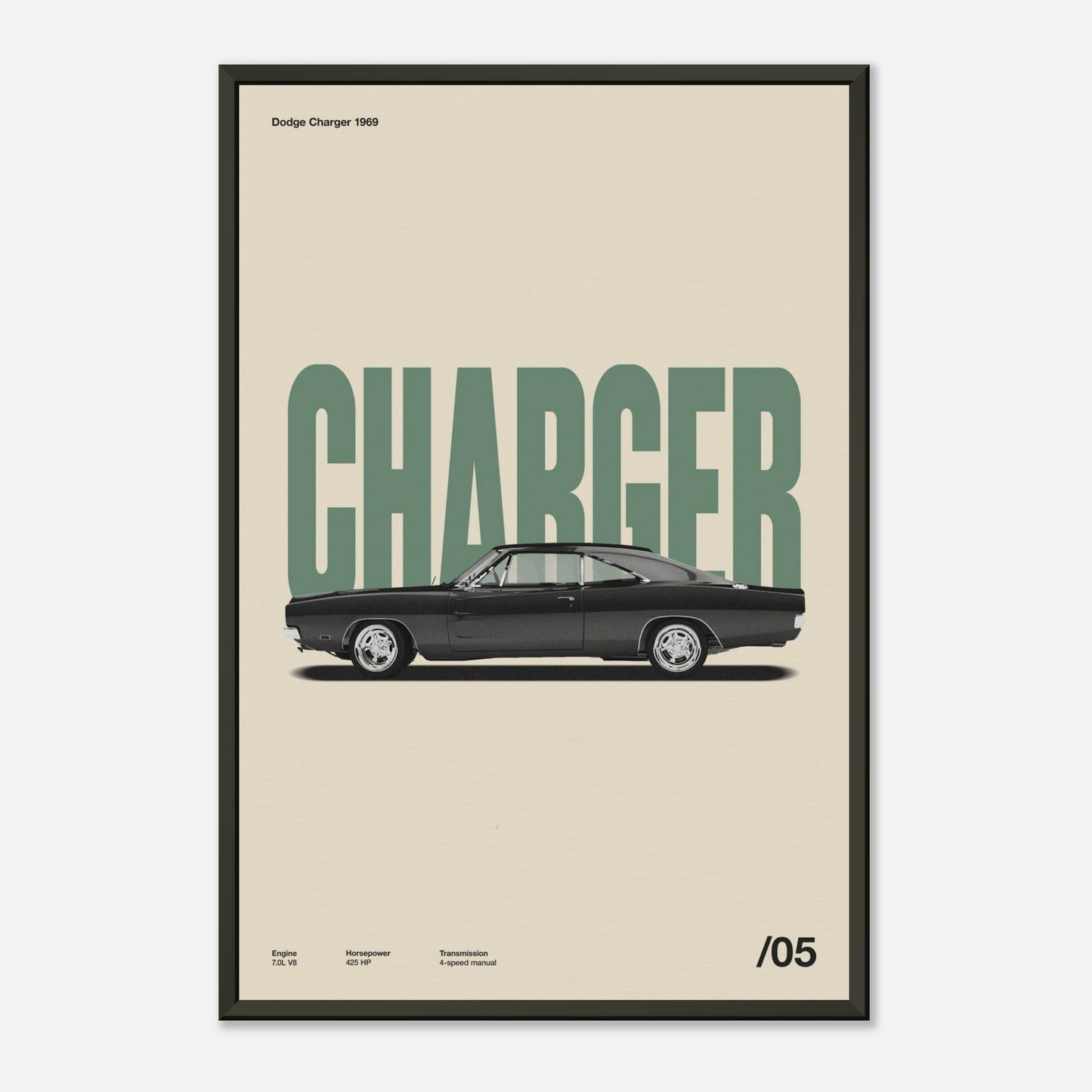Dodge Charger 1969 Metal 12x18