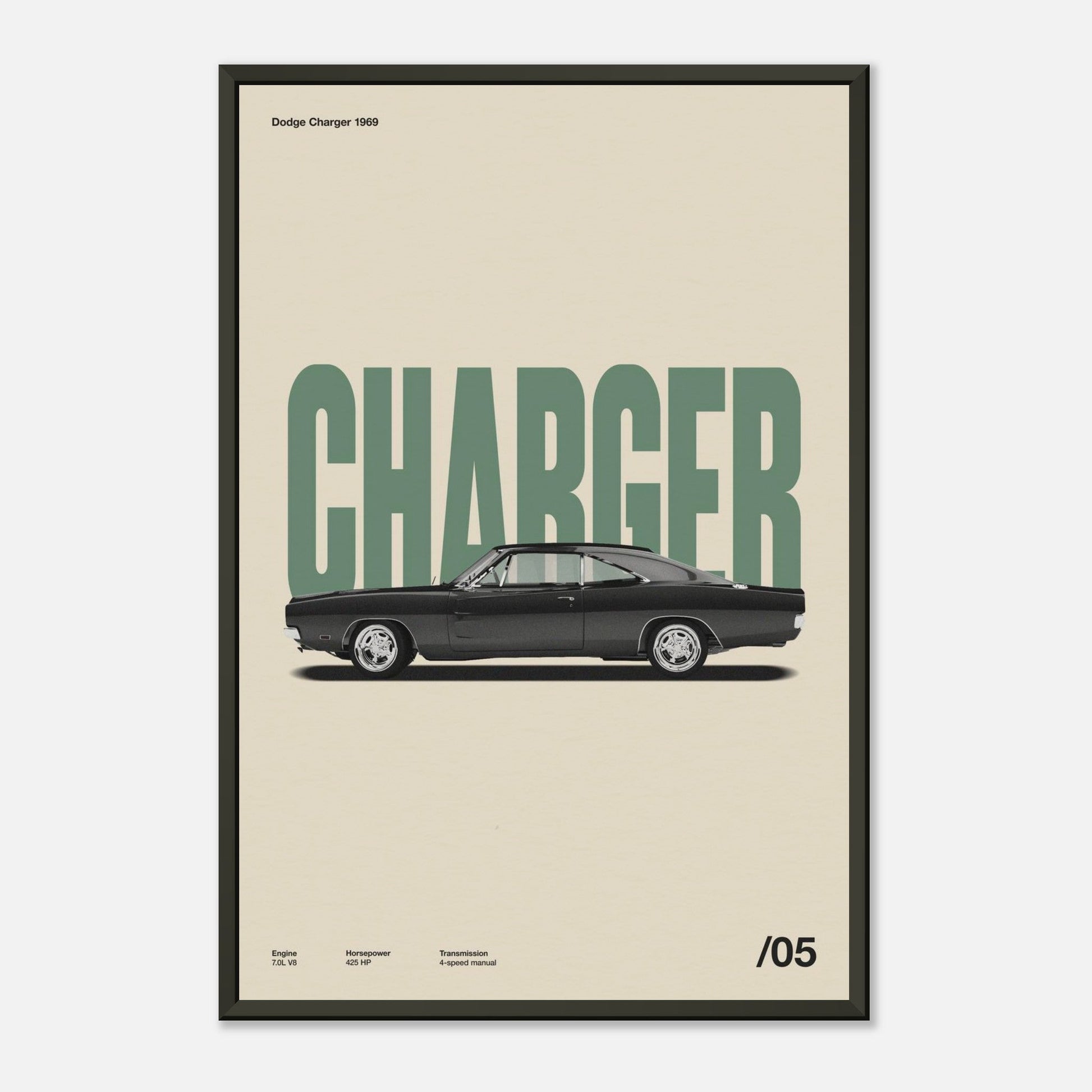 Dodge Charger 1969 Metal 12x18