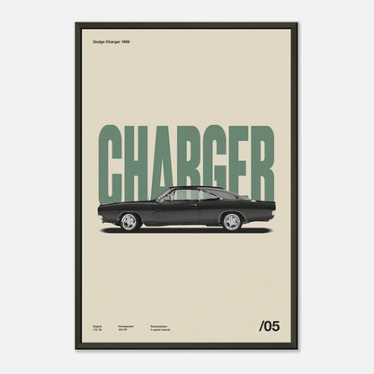Dodge Charger 1969 Metal 12x18