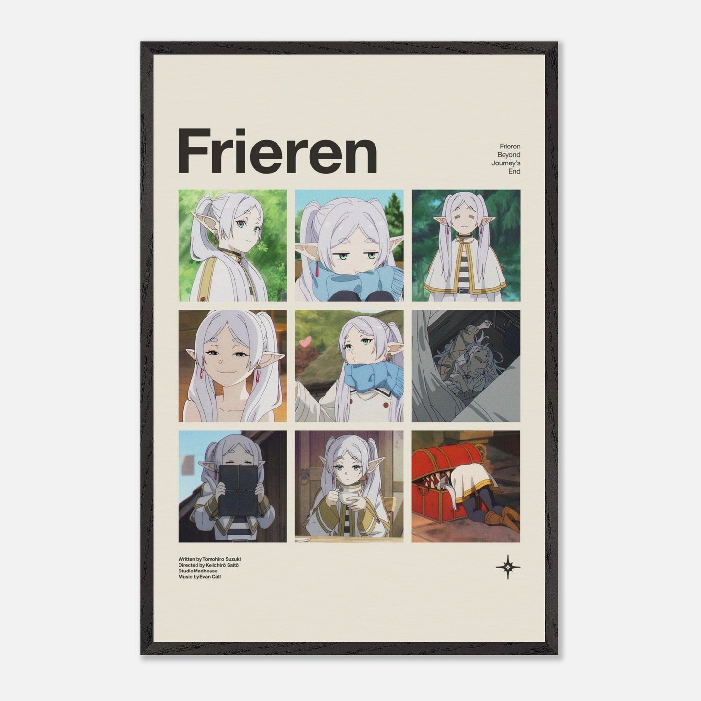 Frieren Black Wood 24x36