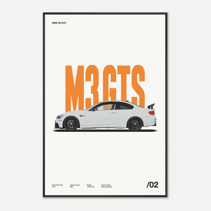 BMW M3 GTS Metal 24x36