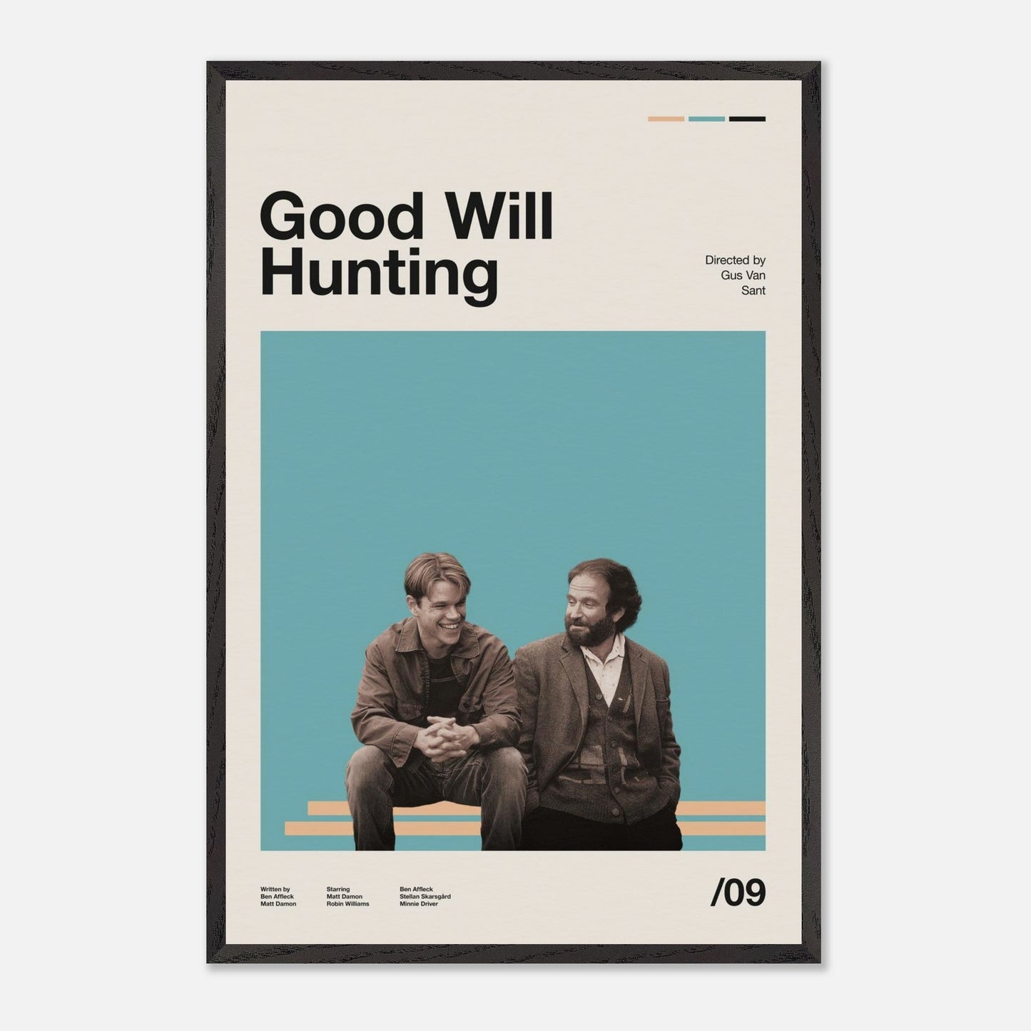 Good Will Hunting Black Wood 24x36