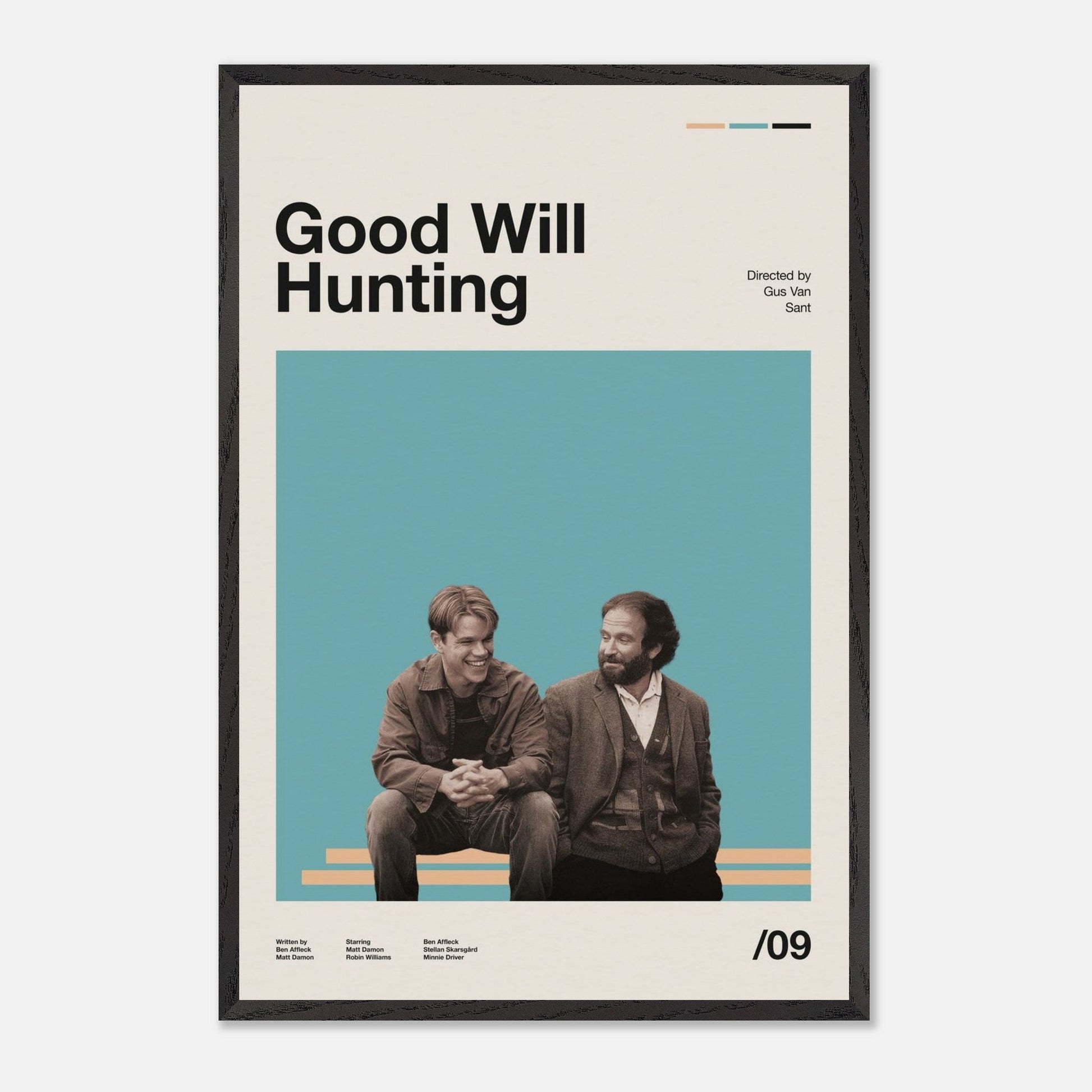Good Will Hunting Black Wood 24x36