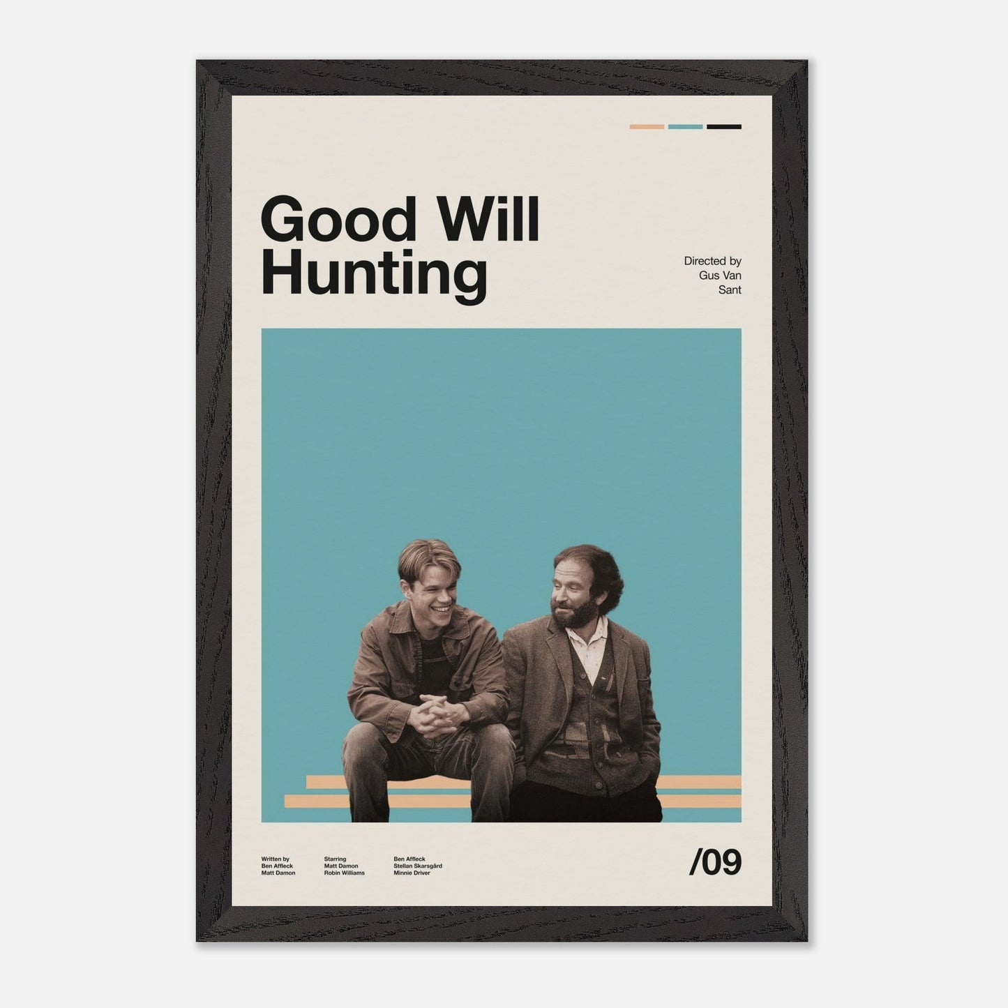 Good Will Hunting Black Wood 12x18