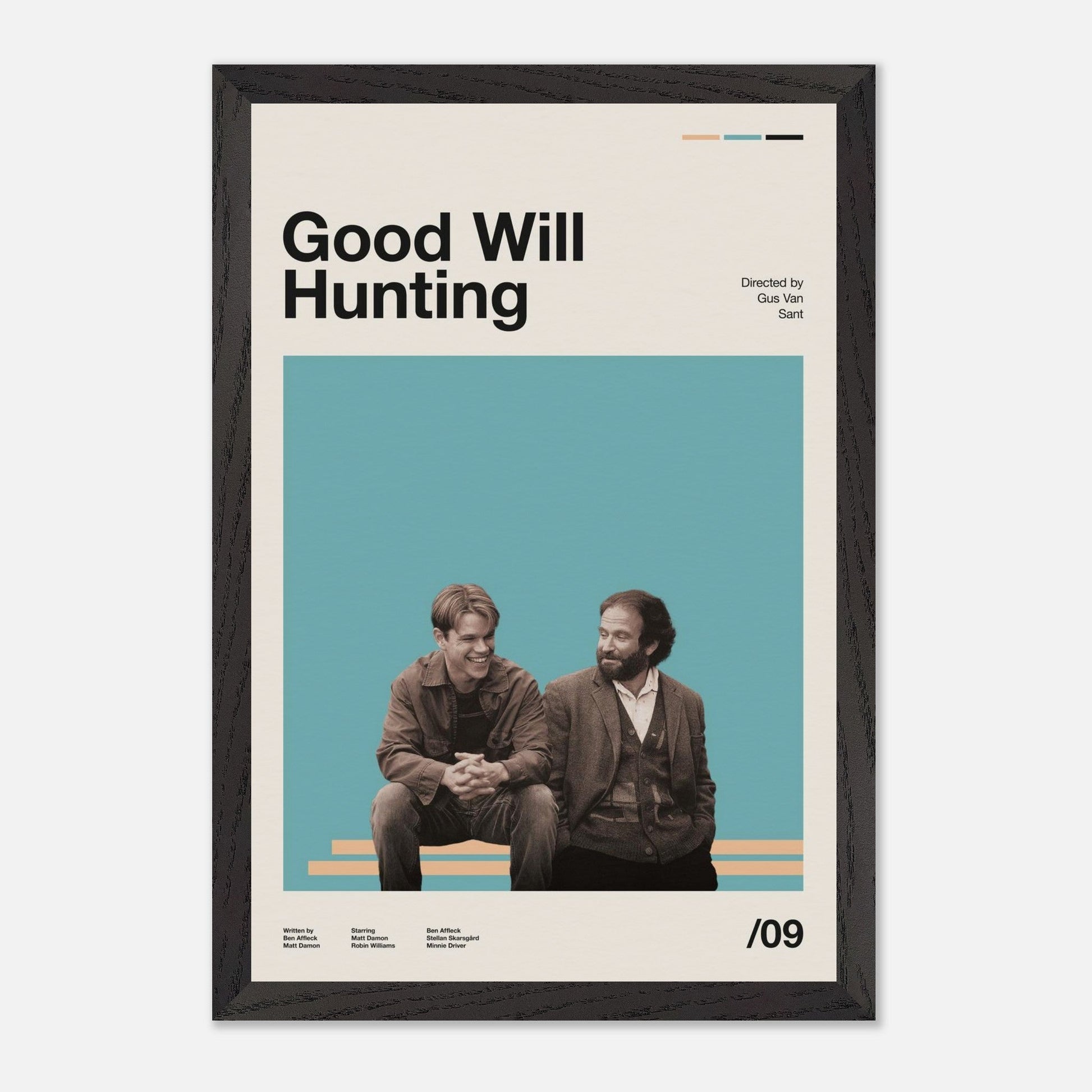 Good Will Hunting Black Wood 12x18