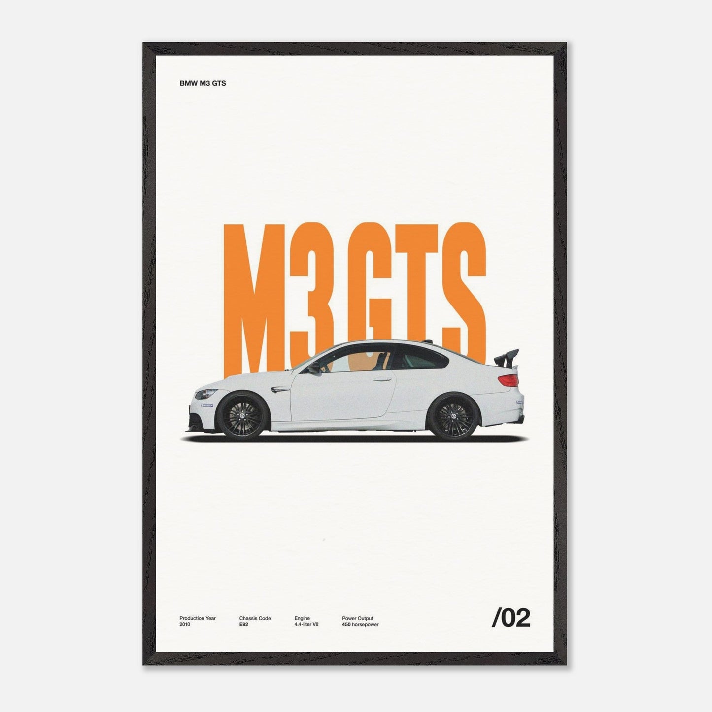 BMW M3 GTS Black Wood 24x36