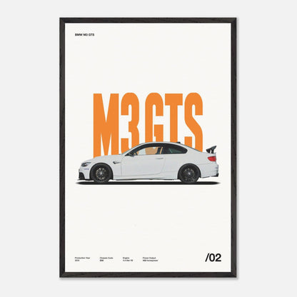 BMW M3 GTS Black Wood 24x36