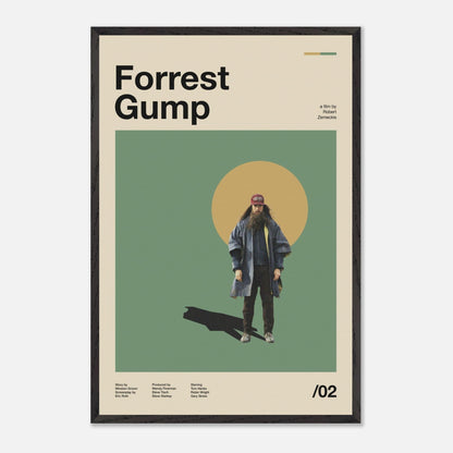 Forrest Gump Black Wood 24x36