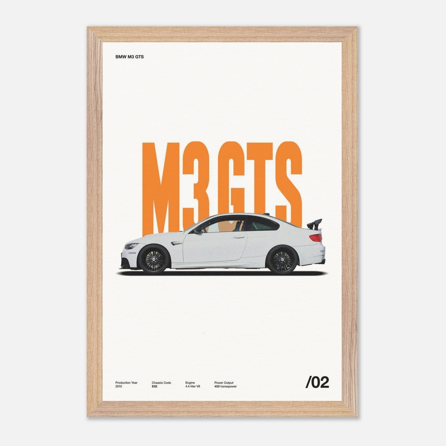BMW M3 GTS Natural Wood 12x18