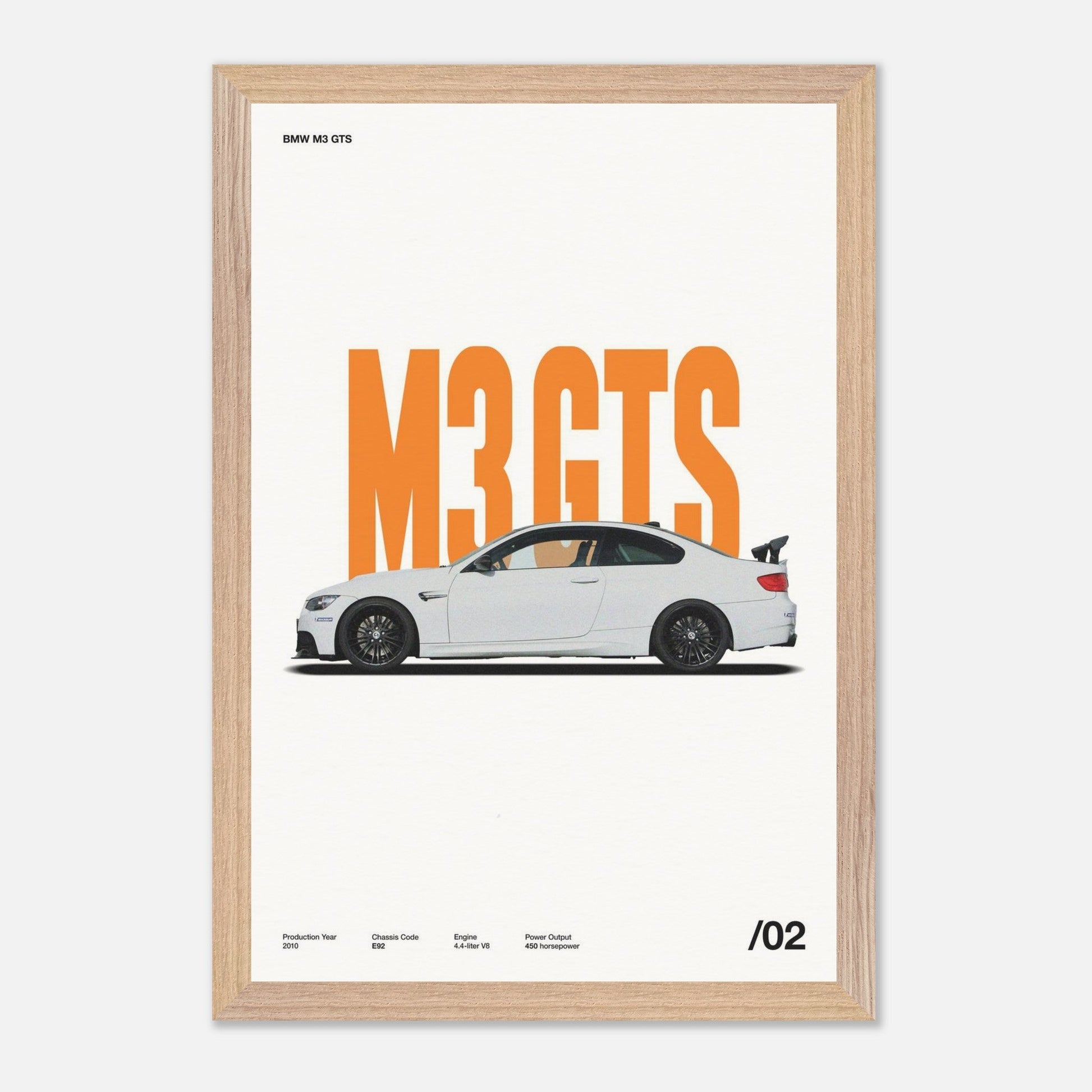 BMW M3 GTS Natural Wood 12x18