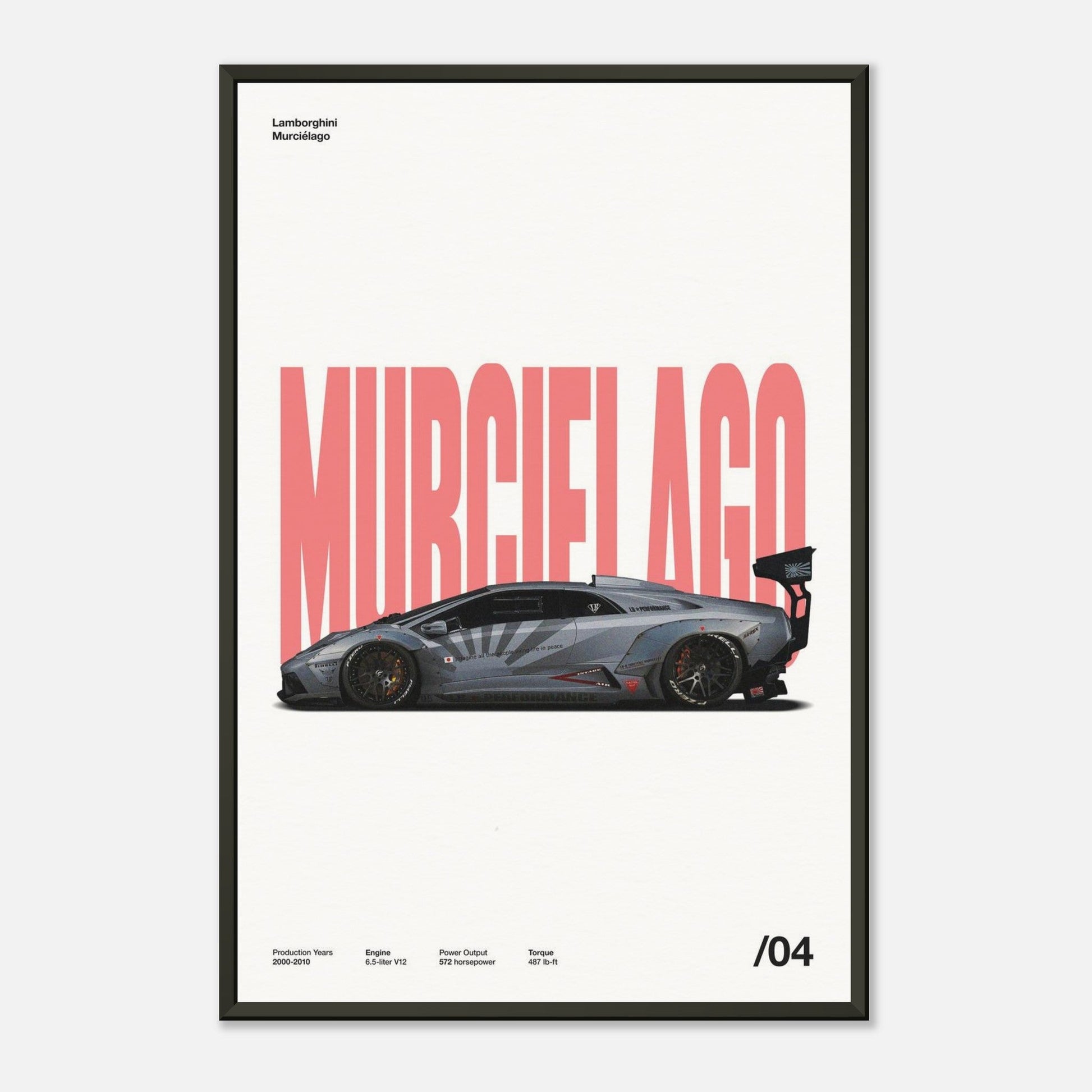 Lamborghini Murciélago Metal 16x24