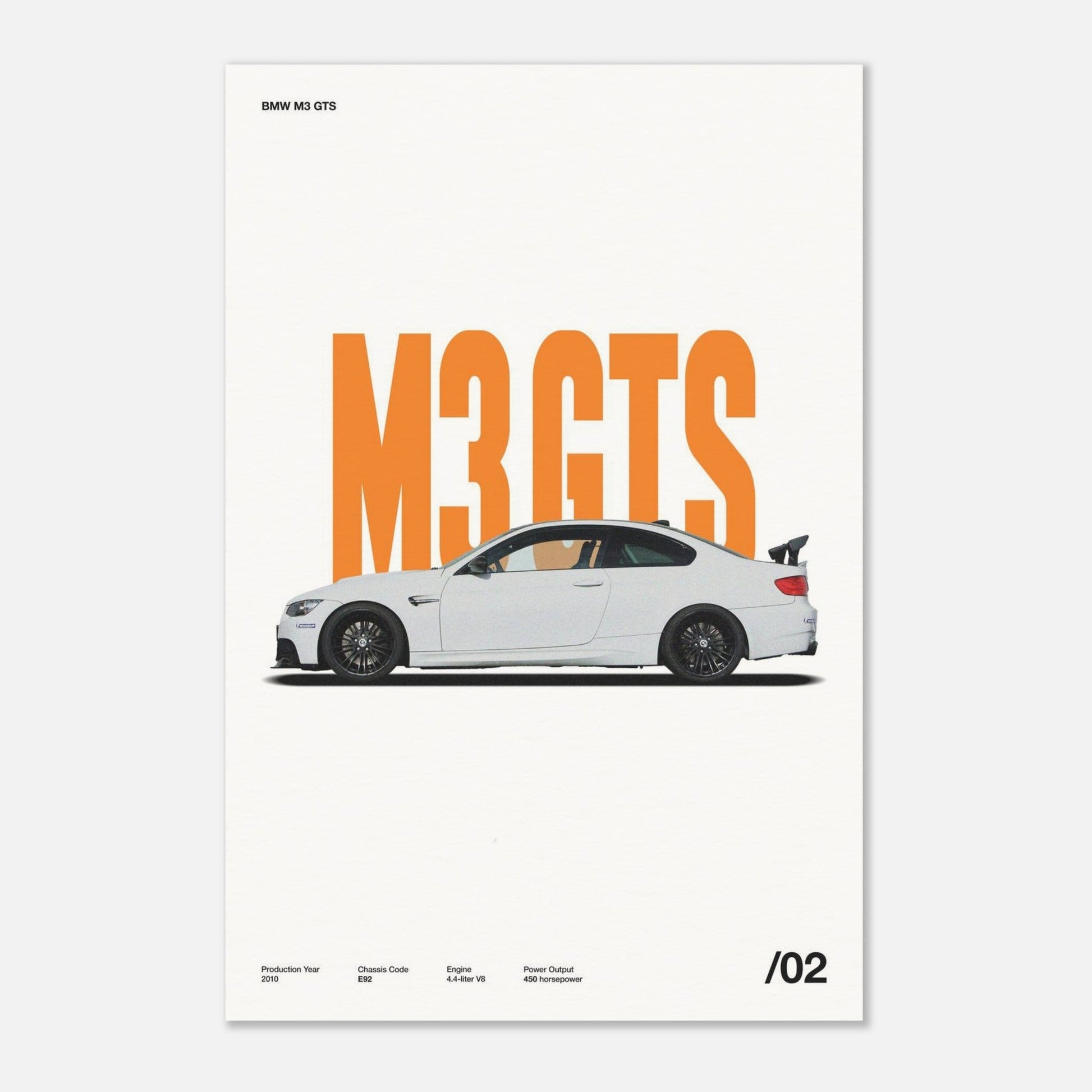 BMW M3 GTS No Frame 16x24