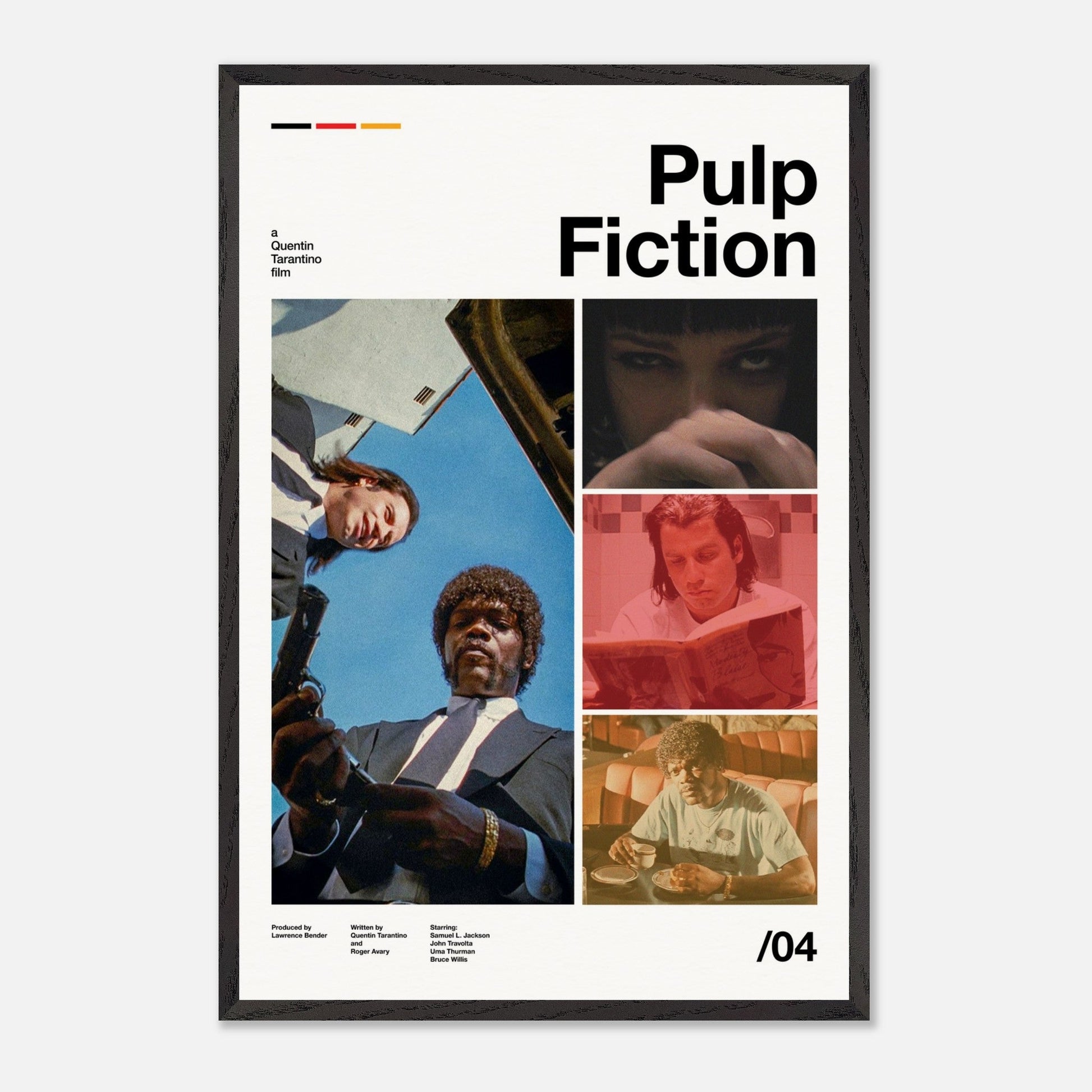 Pulp Fiction Black Wood 24x36