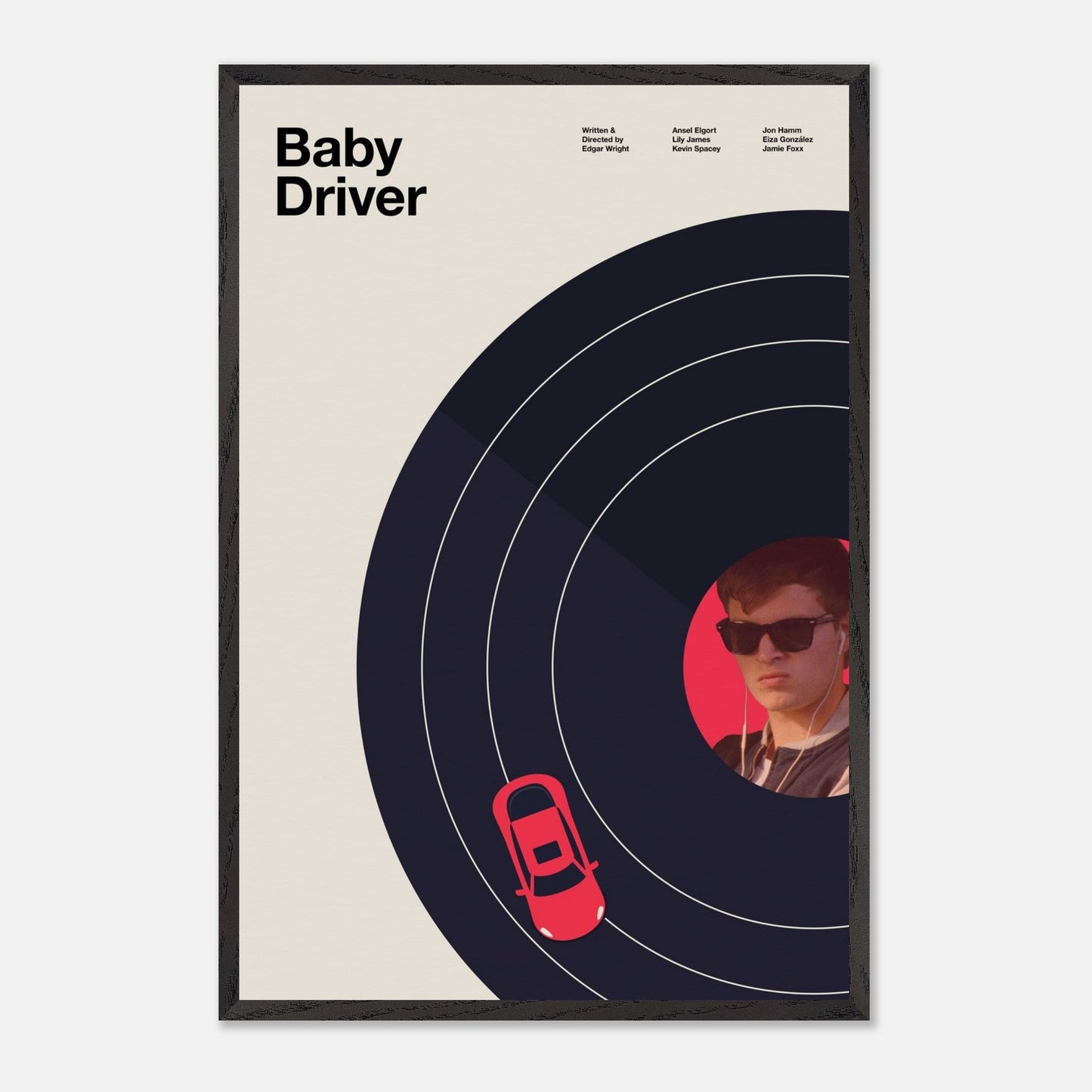 Baby Driver Black Wood 24x36