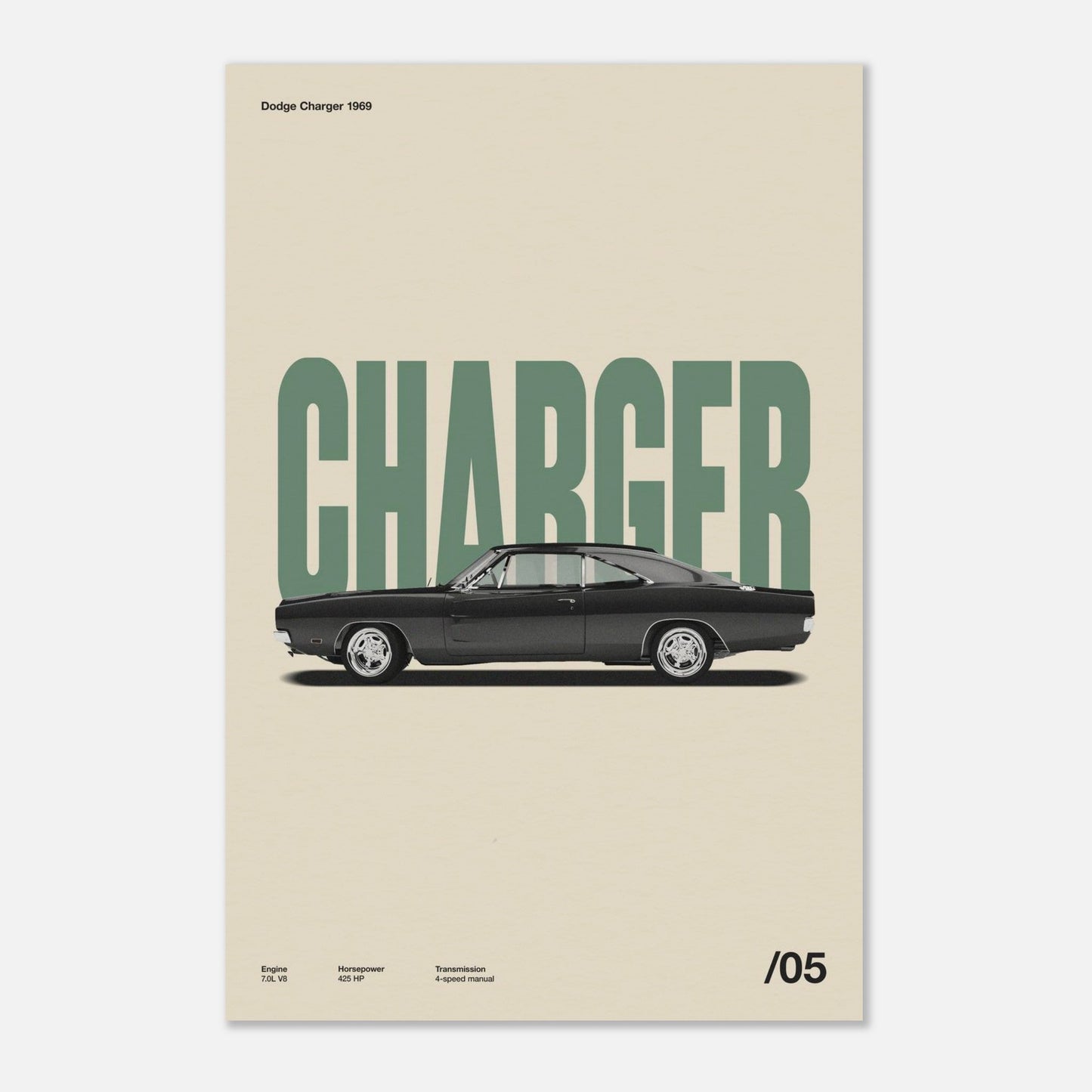 Dodge Charger 1969 No Frame 16x24