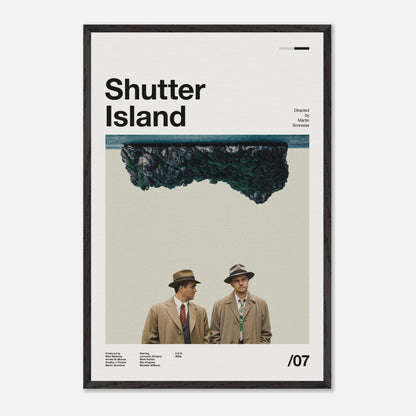 Shutter Island wood framed poster detail