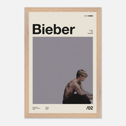 Justin Bieber Natural Wood 12x18