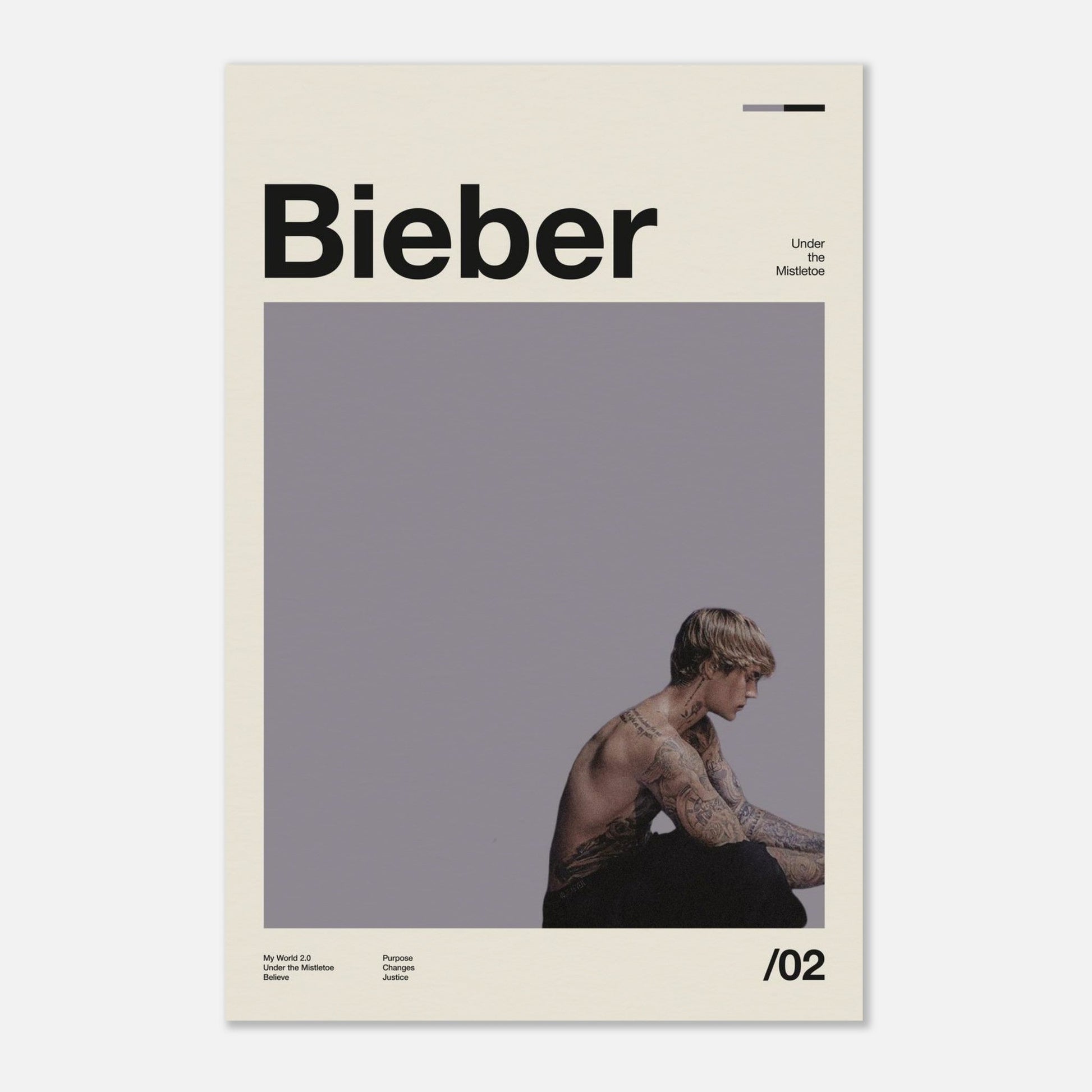 Justin Bieber No Frame 24x36