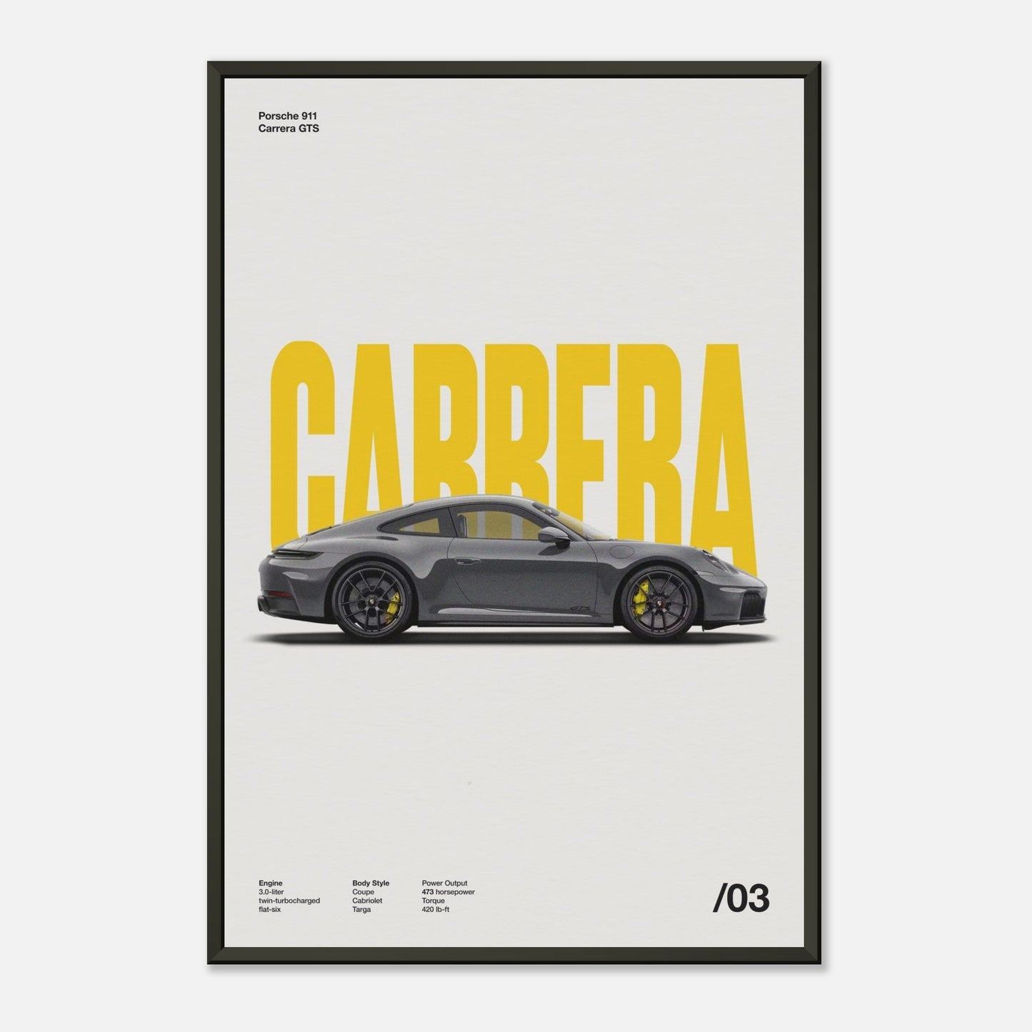 Porsche 911 Carrera GTS Metal 16x24